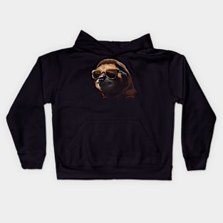 Cool Sloth Sunglasses Kids Hoodie